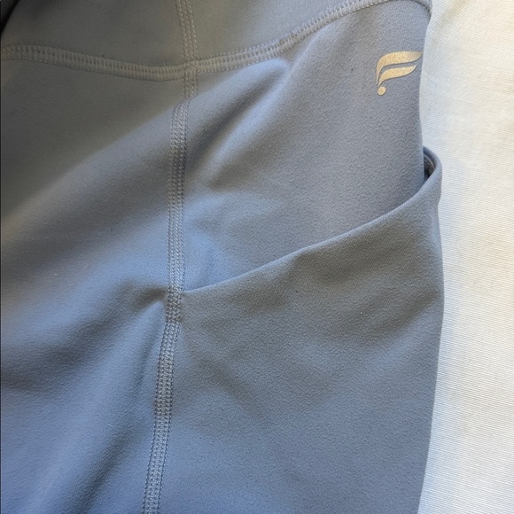 Blue Cropped Fabletics Workout Leggings - Picture 4 of 5